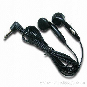Wired Earphones with 3.5mm L-shaped Stereo Plug, Suitable for iPod and MP3 Players